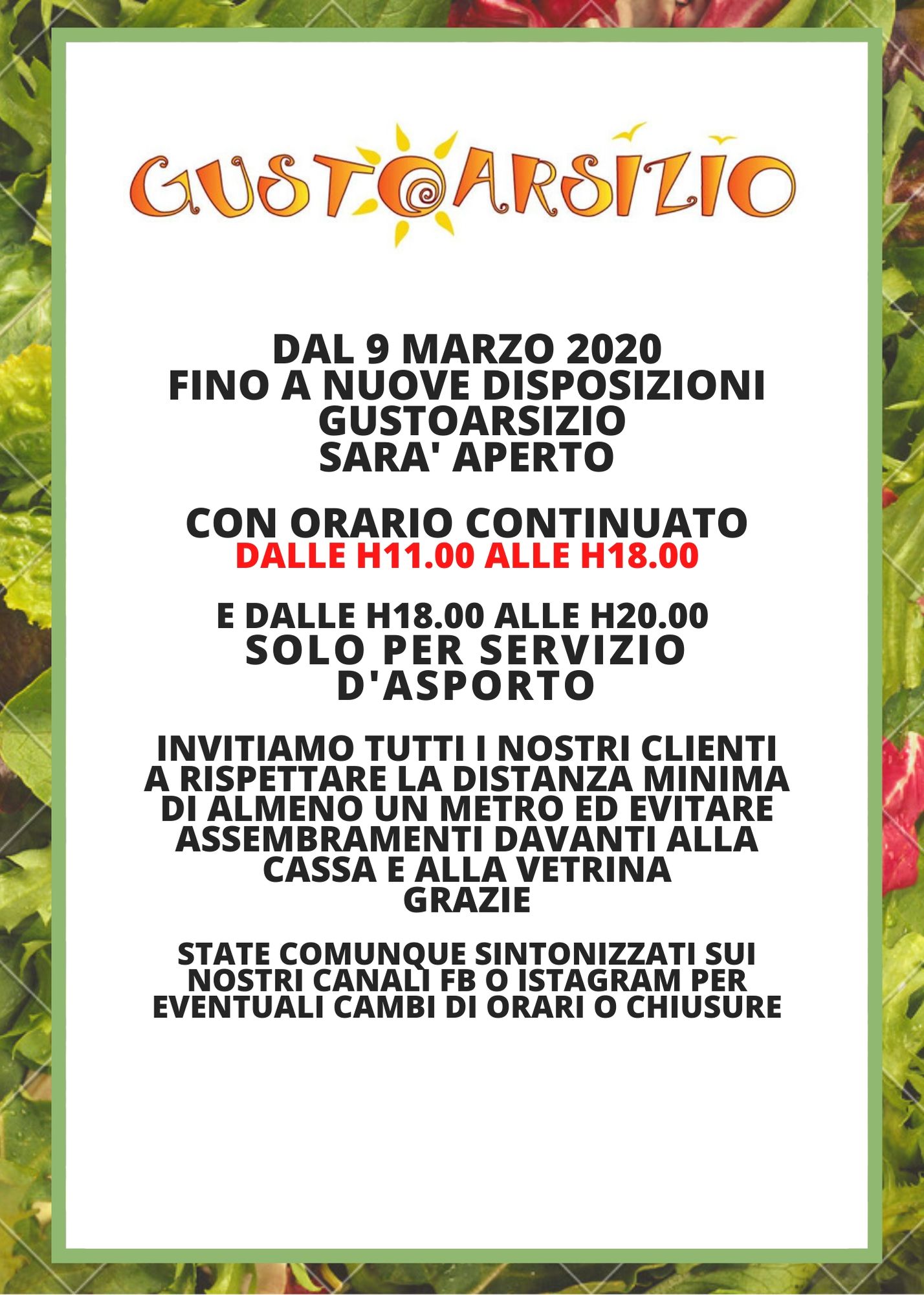 Vegan Restaurant Salad Bar Flyer